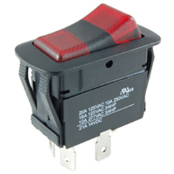 54-249W - Waterproof Illuminated Rocker switch image